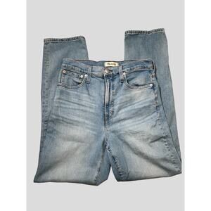 Madewell Jeans‎ Women 28 Blue Perfect Vintage Straight in Danby Wash Knee-Rip Ed